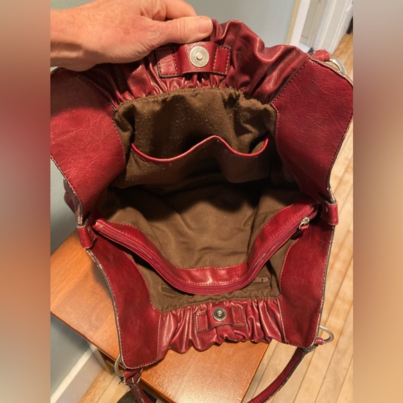 Glossy, deep-red shoulder bag by Style &Co. - Picture 4 of 8